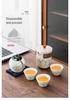 Portable Travel Tea Set: Quick-Brew Pot with Three Cups - Custom Logo Corporate Gift