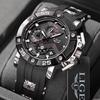 Fashion Silicone Watch For Men Military Sports Waterproof Men's Quartz Wristwatches Casual Quartz Chronograph Montre Homme