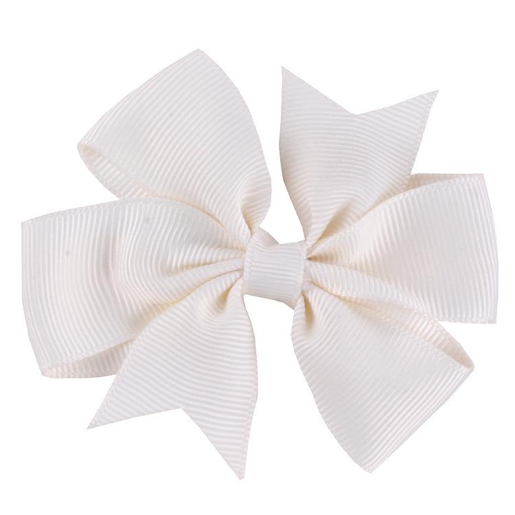 8x8cm 1PC Solid Color Grosgrain Ribbon Bows Clips Hairpin Girl's Hair Bowties Boutique Hair Clip Headwear Kids Hair Accessories