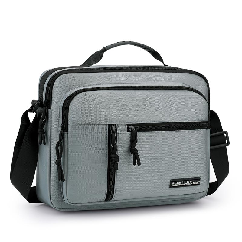 Men's Large Capacity Waterproof Shoulder Bag – Wear-Resistant Crossbody Messenger with Multi-Pockets for Business