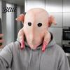 Breathable Realistic Turkey Mask Halloween Mask Shape Latex Full Unrestricted Vision Costume Head Cover for Thanksgiving Party Dress Up Cosplay