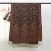 70*190cm Winter Warm Dick Ethnischer Stil Jacquard Schal Damen Reise Muslimischer Hijab Kaschmir Quasten Schal Stola Wrap Pashmina