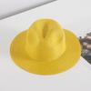 Summer Wide Brim Straw Hat Women And Men Outdoor Sun Protection Beach Panama Cap Solid Color Travel Holiday Visor Caps