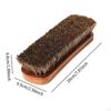Horsehair Shoe Polish Brush Leather Long Bristles Comfortable Grip Furniture Polishing
