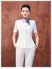 Elegant Seven-Sleeve Slim-Fit Women's Top, Summer Workwear/Professional Suit Style