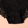 Women Plus Size Daily Panties Breathable Comfortable Middle Waist Half-Transparent Brief 0Xl - 5Xl - 6003