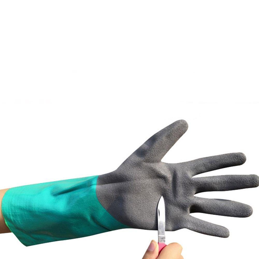 1Pair Labor Protection Rubber Cleaning Gloves Reusable Aquatic Protection  Gloves  Car Repair