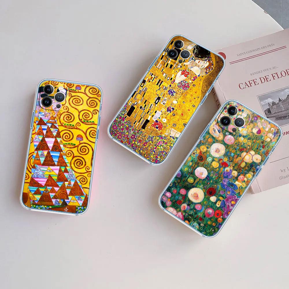 MY14 Gustav Klimt Transparent Phone Case for Motorola Moto G40 G04 G05 One Ace Action  Fusion + Plus Hyper Macro Vision Zoom