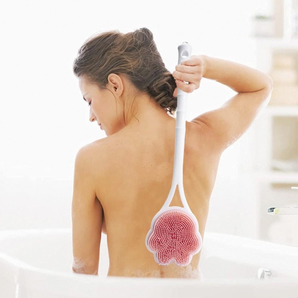 Doppelseitige Duschmassagebürsten Langer Griff Badezimmer Rückenwäscher Bad Rückenbürste Schlamm