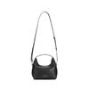 Geantă de umăr Crossbody din piele cu logo Ember și curea reglabilă, geantă de mână mică pentru femei, neagră 35F4G7YM1L-BLACK