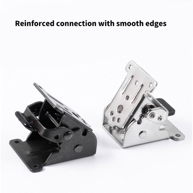 Strong Foldable Table Hinge with Safety Lock Mechanism Rusts Proof Designs Hinges for Indoor Outdoor Furniture Assembly