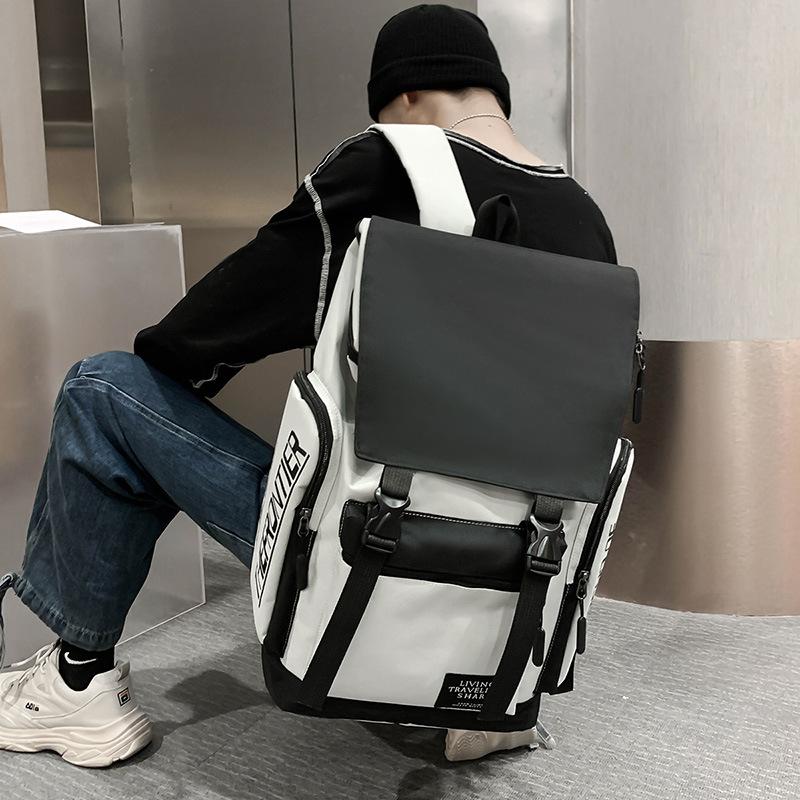 Schoolbag1011 new backpack men's multi-functional fashion Korean version student schoolbag outdoor travel wear-resistant Oxford cloth backpack