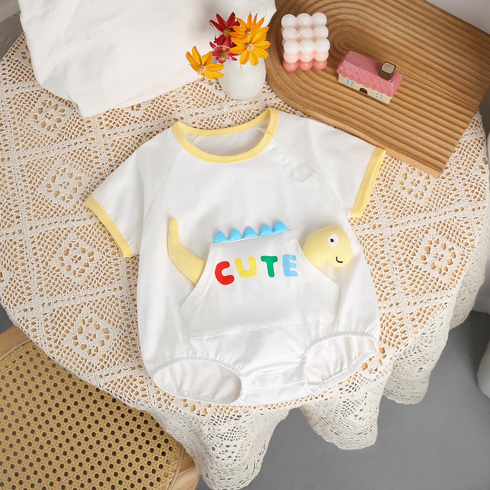 

Летний ромпер для мальчика: Супер милый гаремный костюм с короткими рукавами и шаговым швом внахлест 66 cm