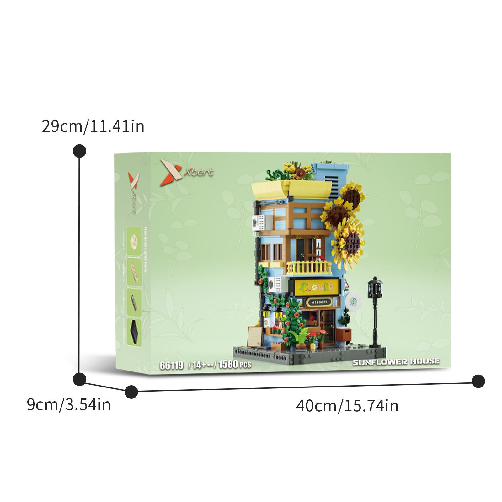 Sunflower Cabin Model Building Blocks Toy