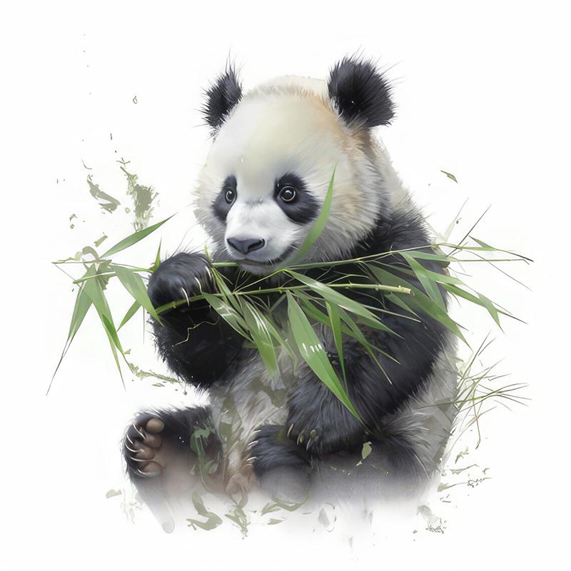 C76 # акварельные наклейки на стену с изображением панды, фон для детской комнаты, украшение дома, настенная роспись, обои для гостиной, забавные наклейки A-29.3x30cm-PET