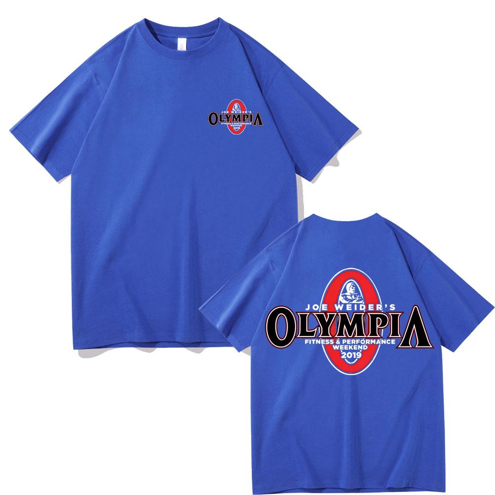 Hot Sale Olympia Fitness Male High Quality Short Sleeve Tees Unisex Gyms 100 Cotton T Shirt Unisexs Causal Oneck Oversized Tshirts