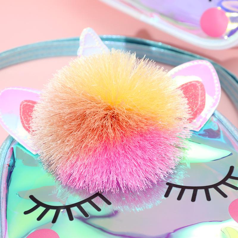 Unicorn Kids' Crossbody Bag - TPU Storage Cartoon Shoulder Travel Bag for Students