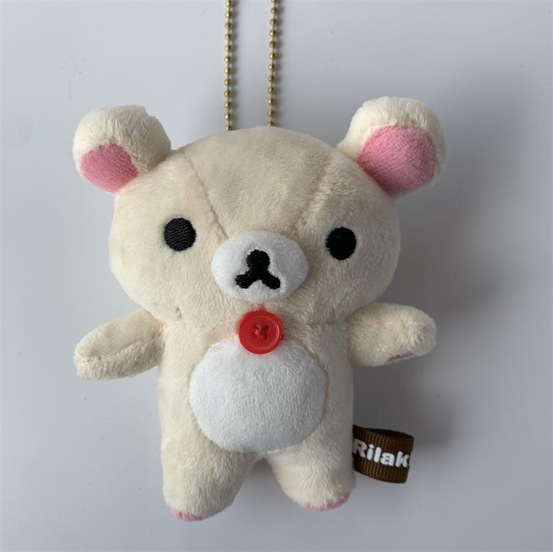 Rilakkuma Korilakkuma Medvídek Plyšový Klíčenka Klíčenka Kuličkový Řetízek Kawaii Roztomilý Taška Klíčenky Maskot Držák Klíčů Dětské Hračky