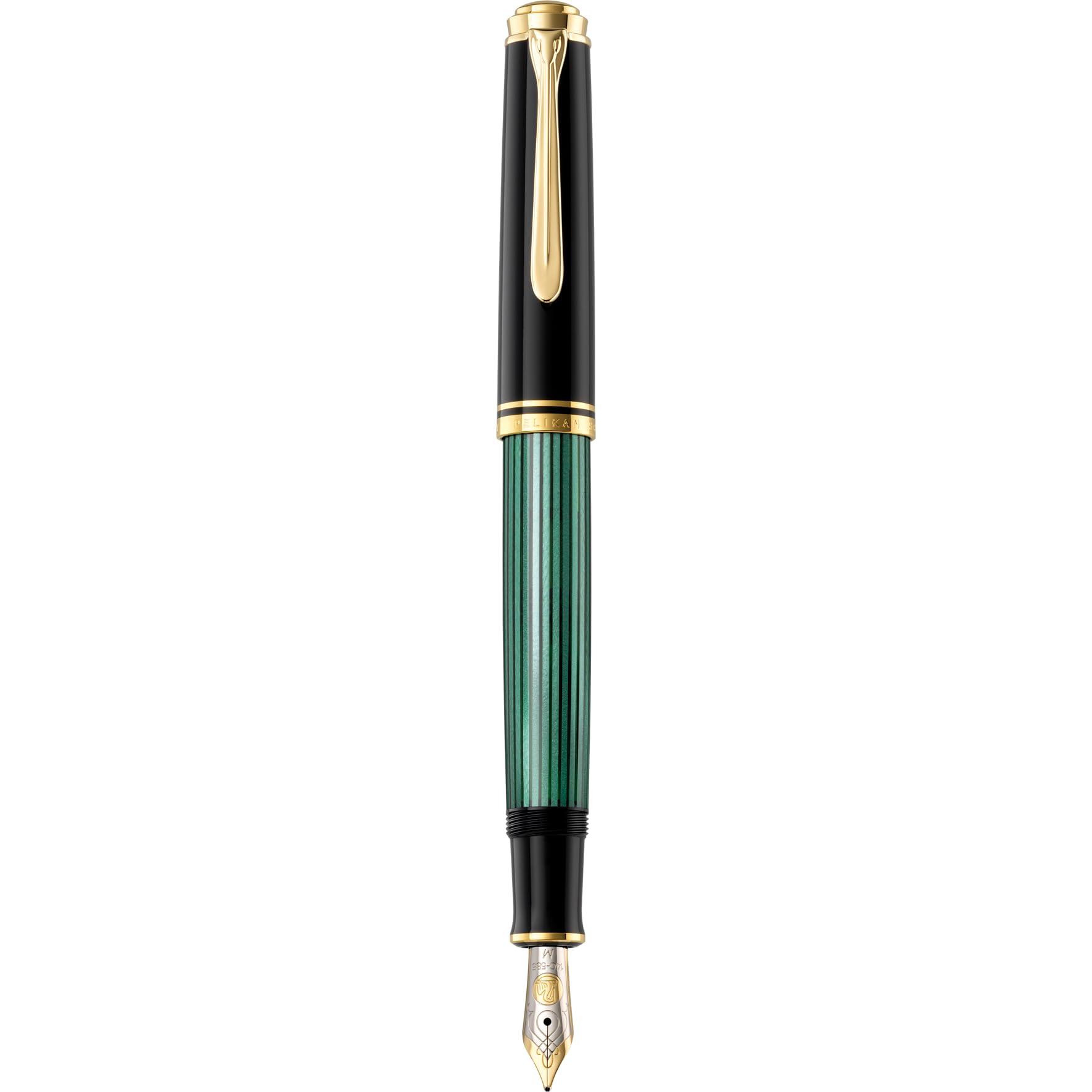 

Pelikan M600 Fountain EF Extra Fine Green Officially Imported Souverän Pen, Nib, Stripe,