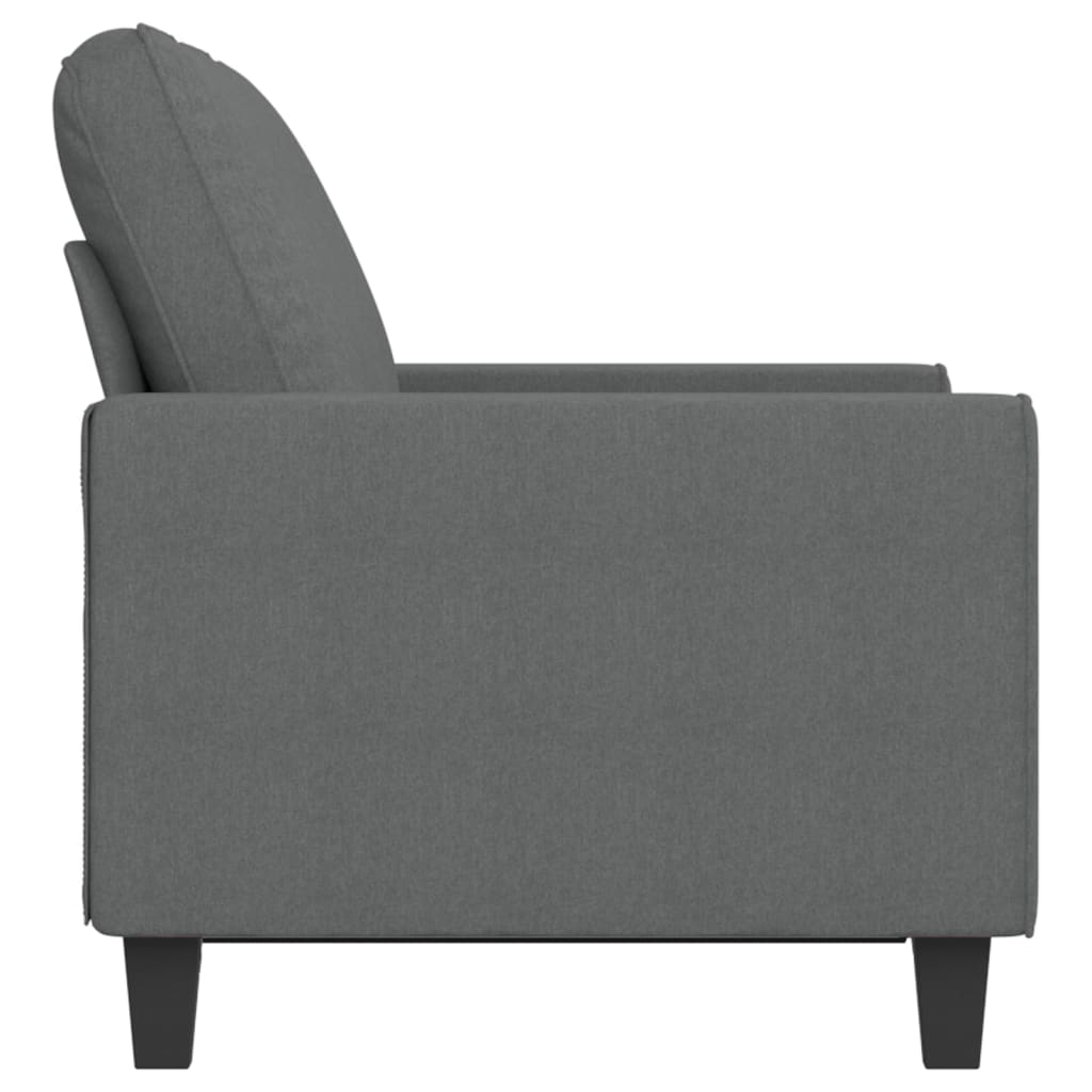 Vidaxl 2-Seater Sofa, Dark Grey, 120 Cm, Upholstered In Fabric