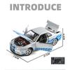 1/24 NISSAN Skyline Ares GTR GT-R R34 Alloy Sports Car Model Diecasts & Toy Racing Vehicles Car Model Sound and Light Kids Gifts