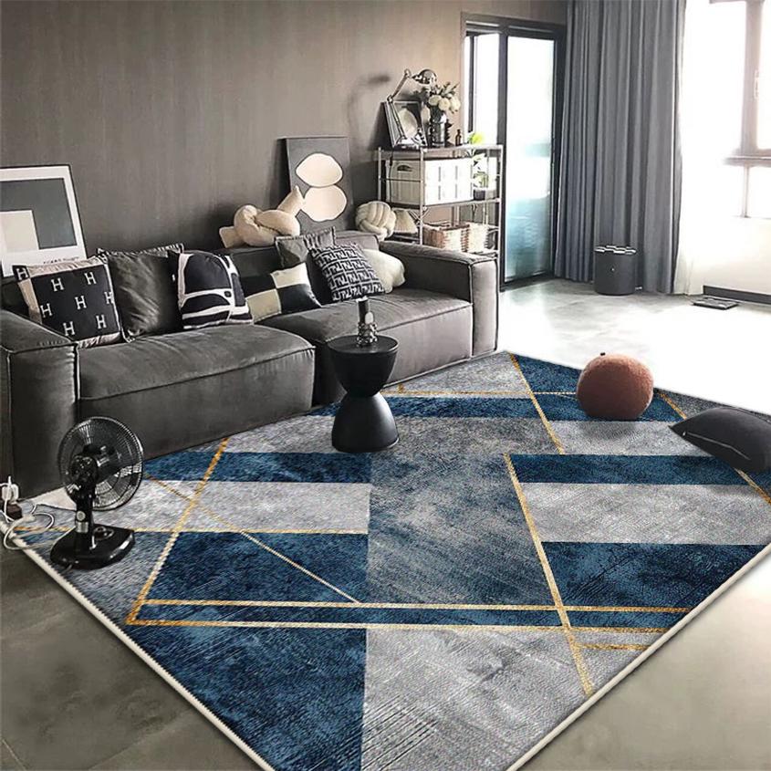 

Nordic Modern Carpet for Living Room Geometric Decoration Home Sofa Soft Large Rugs Non-slip Bedroom Lounge Plush Floor Mat Soft 60x90cm