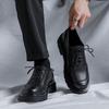 Fashion Men Japan Karajuku Korean Style Streetwear Vintage Thick Platform Casual Genuine Leather Shoes Soft For Male Dress Leather Shoes