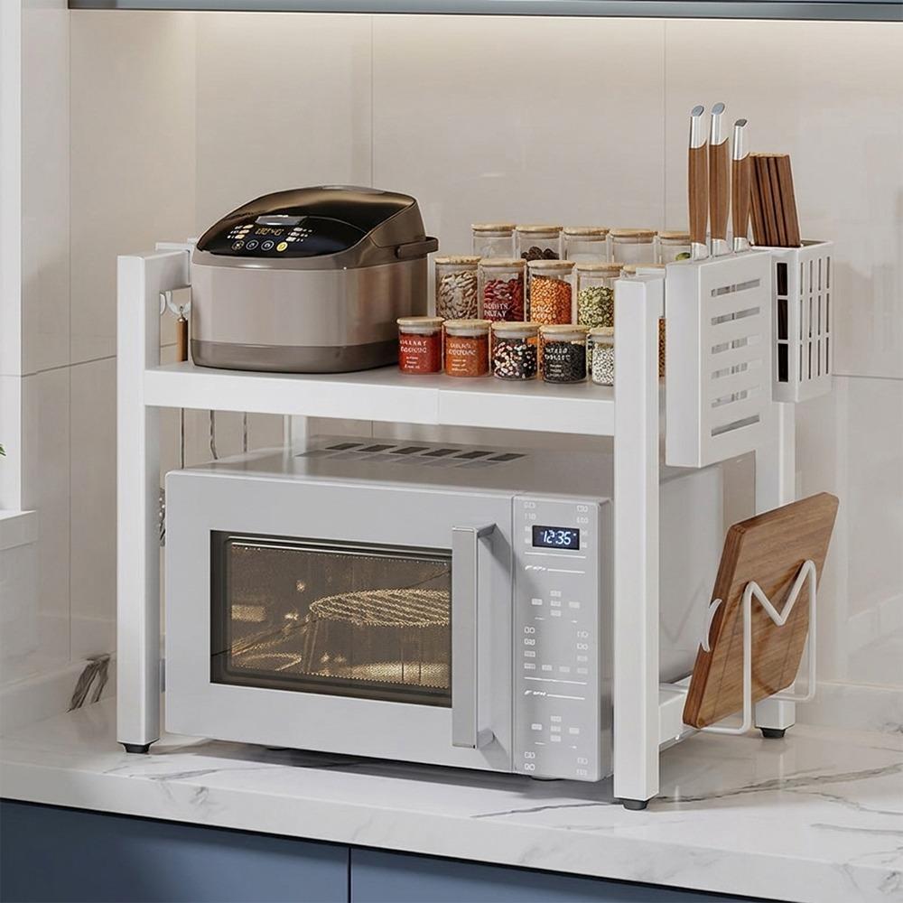 Retractable Metal Kitchen Storage Rack Adjustable Oven Storage Shelf  Seasoning Storage