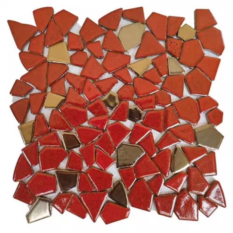 Azulejos Cerâmicos Coloridos 30x30cm com Pedrisco Grátis para Jardim Piscina Parede de Fundo Mosaico Azulejos Resistentes ao Desgaste Decoração
