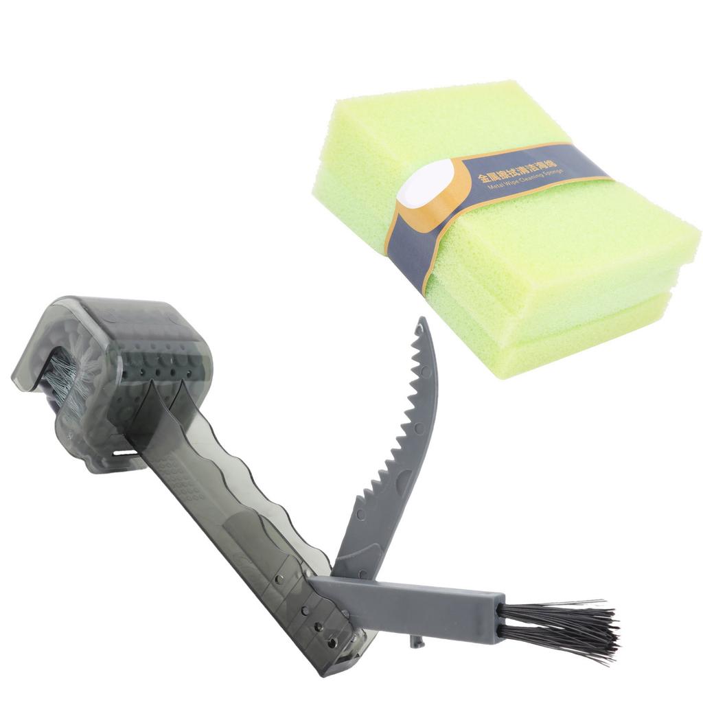 Bisiklet Zinciri Çoklu?Fonksiyonel Temizlik Aletleri Seti Zincir Temizleyici Yumuşak Fırça Sünger Kiti