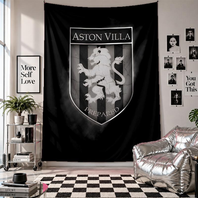 Wall TapestryAston Villa Art Hanging Cloth Decorative Background Cover for Room Decoration