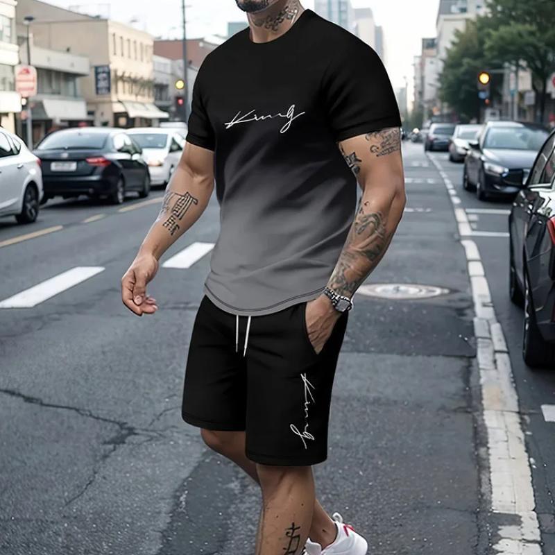 3D Printed Men's Set Summer Everyday Street Men's Short-sleeved T-shirt And Shorts Set Outdoor Beach Short Urban Fashion T-shirt