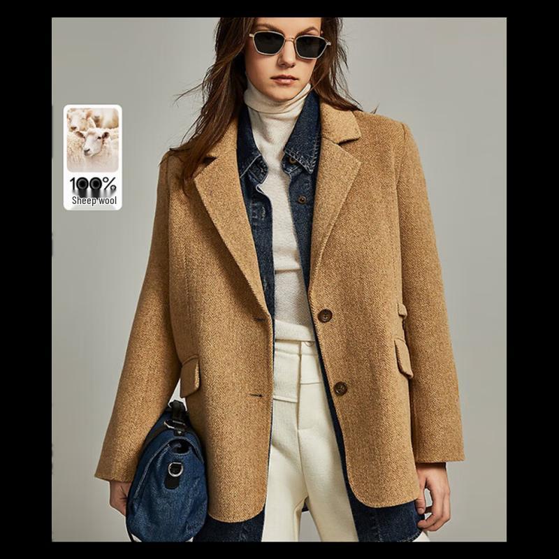 

Женское двустороннее шерстяное пальто ELLE 2024 M