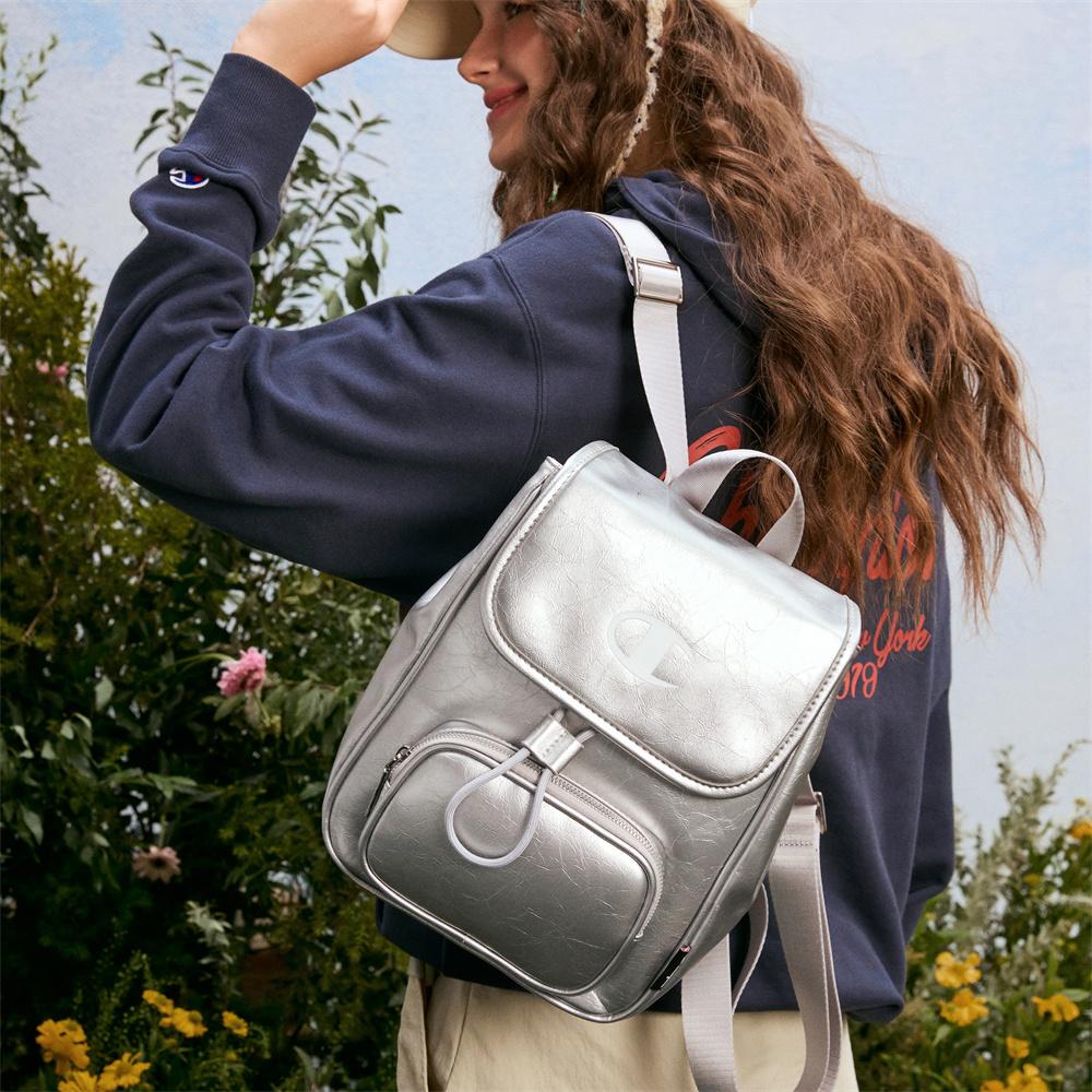 Champion FW24 Letter Pattern Versatile Casual Daily PU Backpack Unisex Backpack U5AACPU64