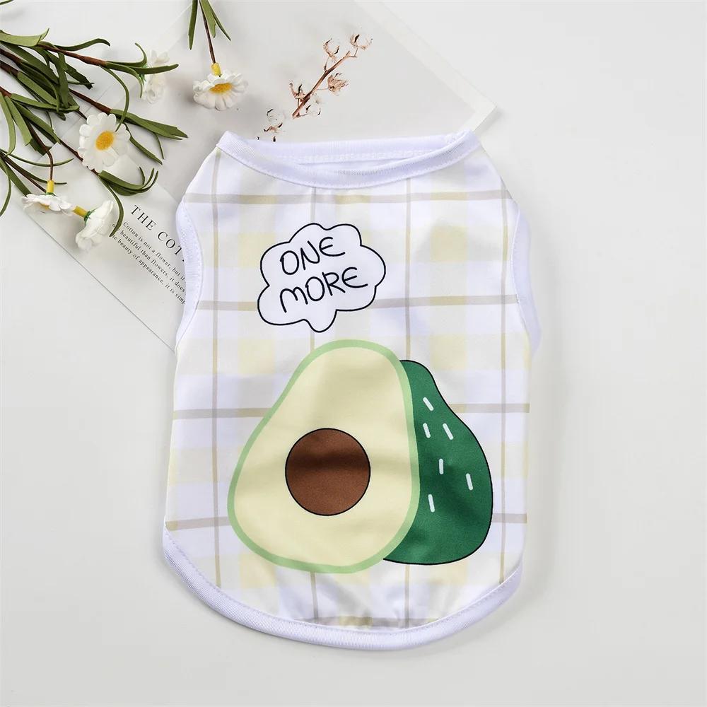 Summer Puppy Dog Vest for Small Dogs Animals Print Pet Clothes Yorkshire Schnauzer Pug Shirts Mascotas Costume Ropa Para Perro