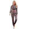 Print Cute Family Set Pajamas, Home Clothes, Family Set Long Sleeve Top Pants Set