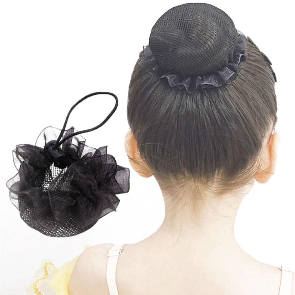 Lace Head Bands Ballet Hair Net Adjustable Girl Bun Cover Snood Sweet Elastic Hair Net Children