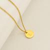 Round stainless steel 26 English letters necklace pendant mirror DIY jewelry accessories 26 letters