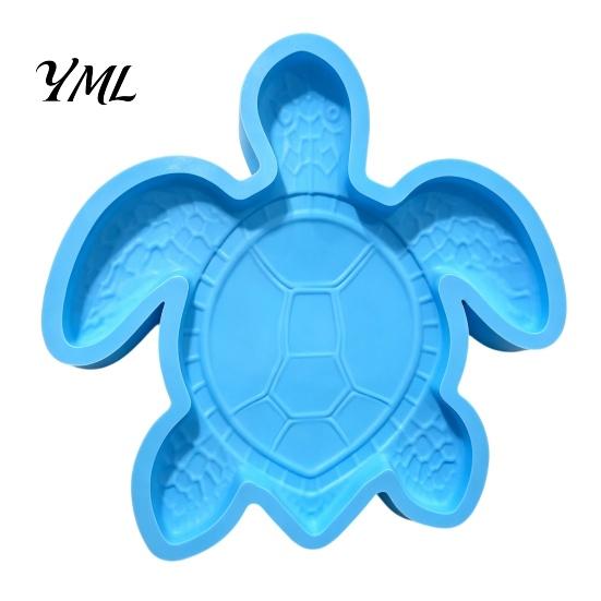 Textured Stone Molds for Patio Reusable Sea Turtle Stepping Mold Garden Art, DIY Oceans Theme Concrete Handmade Path Pavers Paver Mold, Giant Silicone