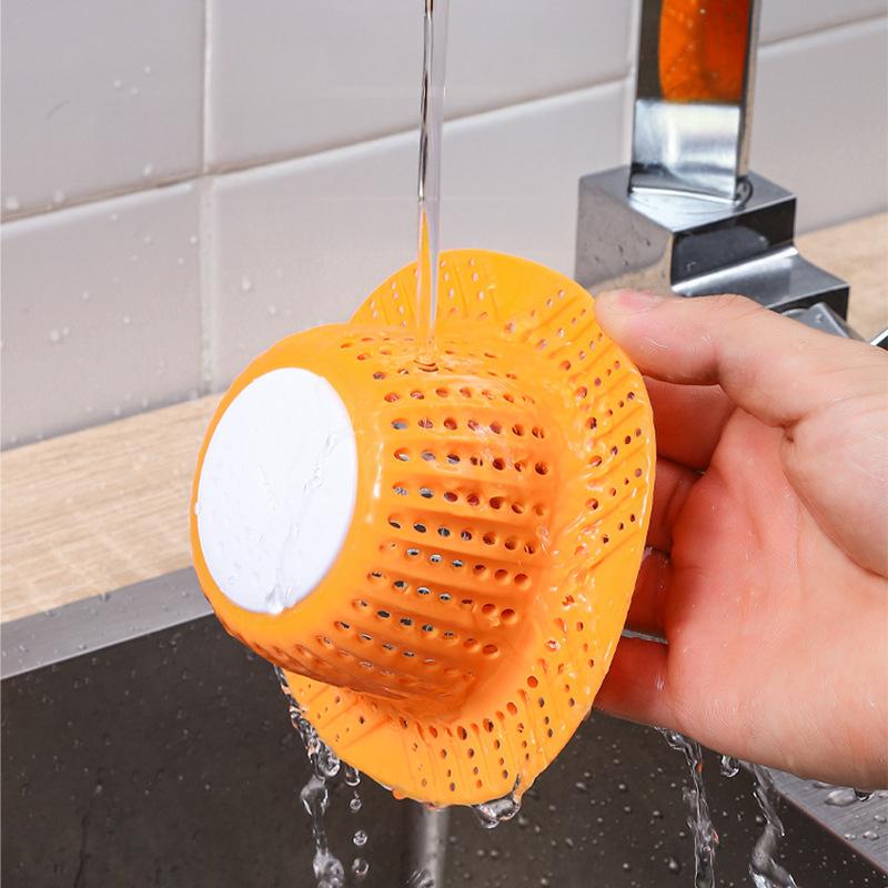 Silicone Floor Drain Hair Catcher Washbasin Bathtub Sink Filter Drain Anti Clogging Hair Blocker Bathroom Kitchen Sink Strainer
