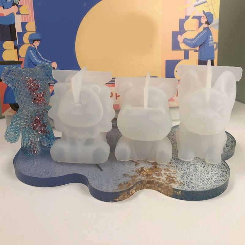 Löwe Großer Ohr Hund Nilpferd Ornament Silikonform Epoxid Schmuckform Harz Guss Anhängerform Geeignet für DIY Handwerk