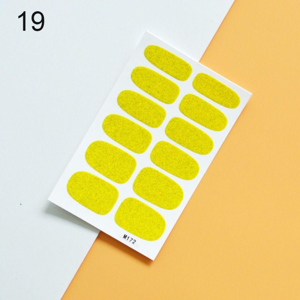 Strips Gel Nail Stickers Glittering Gel Full Nail Wraps Gel Nail Polish Strips  DIY NAil Art Making