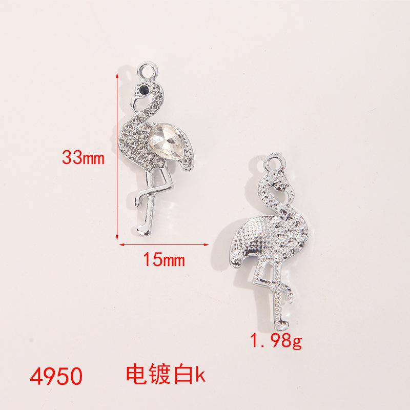 Cartoon Alloy Jewelry Dolphin Owl Cute Insect Crystal Necklace Earrings DIY Pendant Accessories