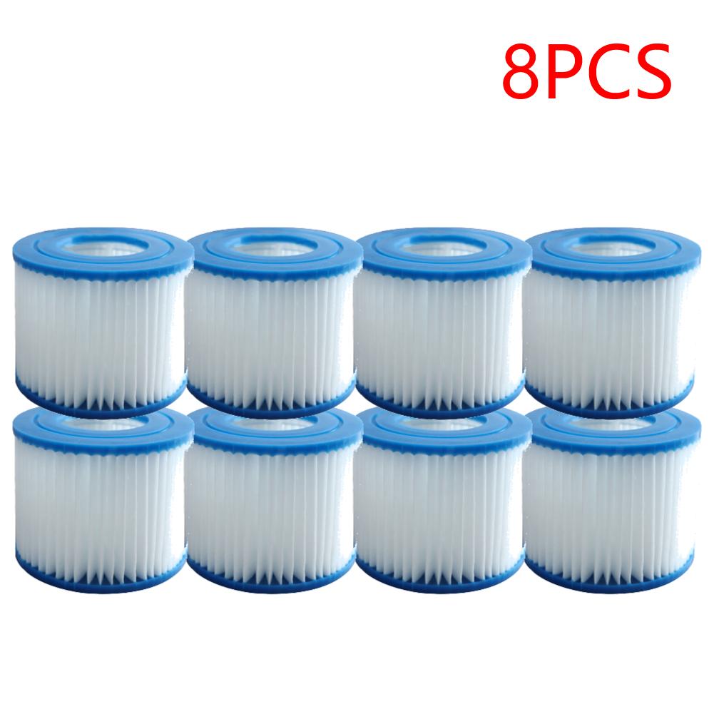2-10PCS Type VI Hot Tub Filter Soft Rubber Ends Spa Filter Cartridge Reusable Pool Filter Replacement for Above Ground Pools