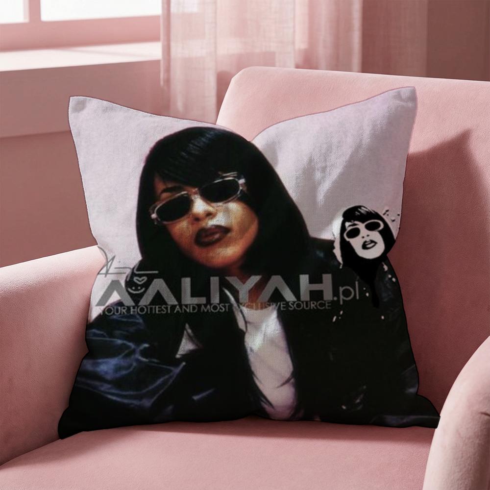 Singer A-Aaliyah Cushion Cover Multi-Scene Pillow Cover for Home & Car - Reversible, Soft & Durable for Daily Use