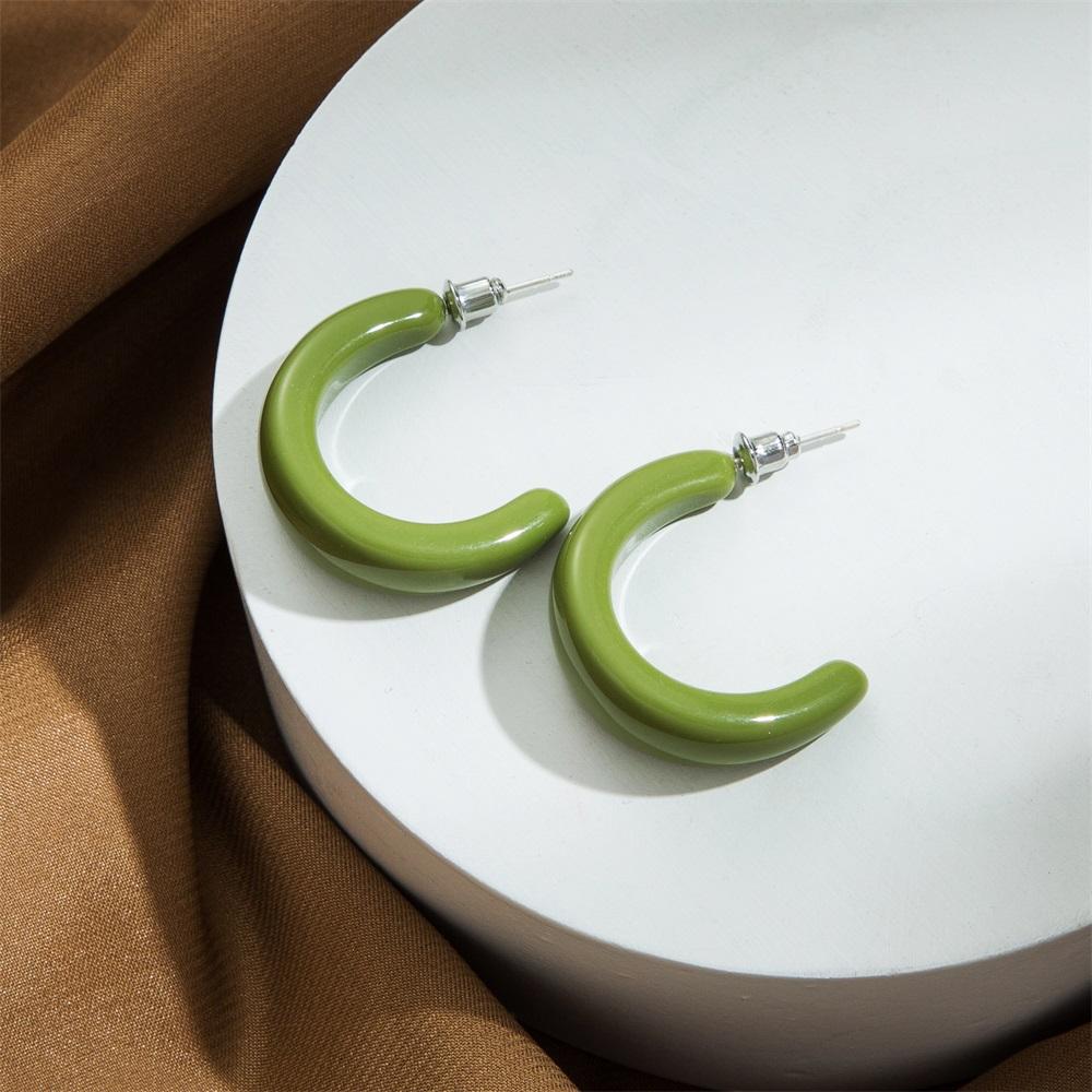 Fashion Vintage Acrylic Hoop Earrings for Women Girls Fashion Resin Circle Earring Jewelry Statement Accessories