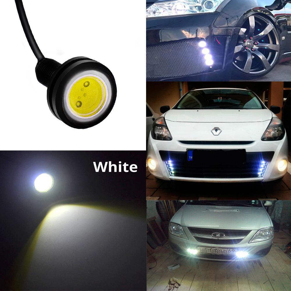 10X 23mm Eagle Led Eye Daytime Running Lights DRL Driving Backup Reversing Parking Signal Waterproof Lamps 9W DC 12V Black Shell