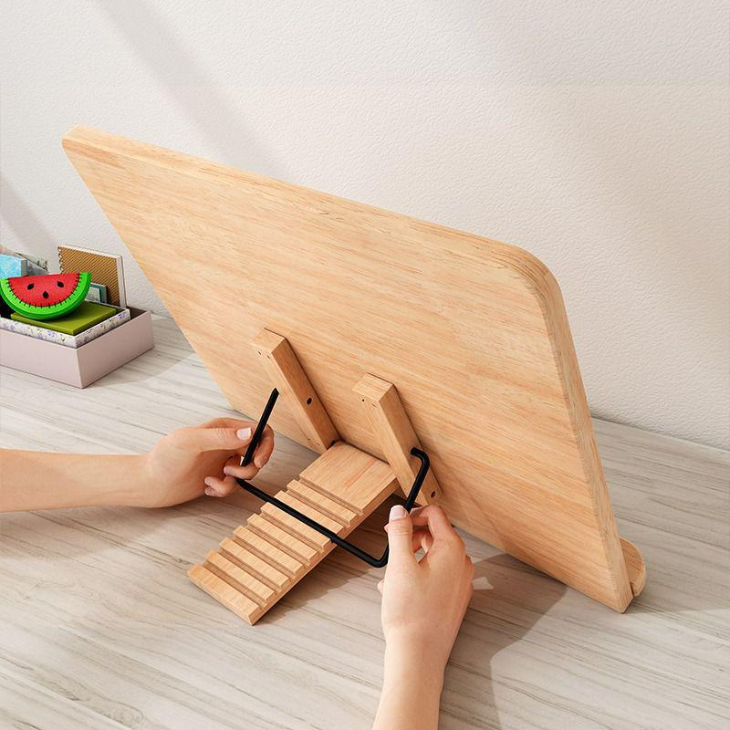 Wooden Desktop Book and Computer Stand - Ideal for Study and Reading