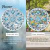 Colorful Acrylic Window Decorations Christmas 2D Hanging Ornaments, Stained Glass Style Snowman Santa Snowflake Suncatcher for Hanger with Chain,
