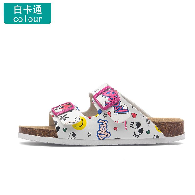Fashion Astronomy cork slippers men strucplates couple beach slippers casual sandals men summer shoes